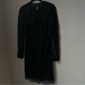 KAREN MILLEN lace and rose little black dress